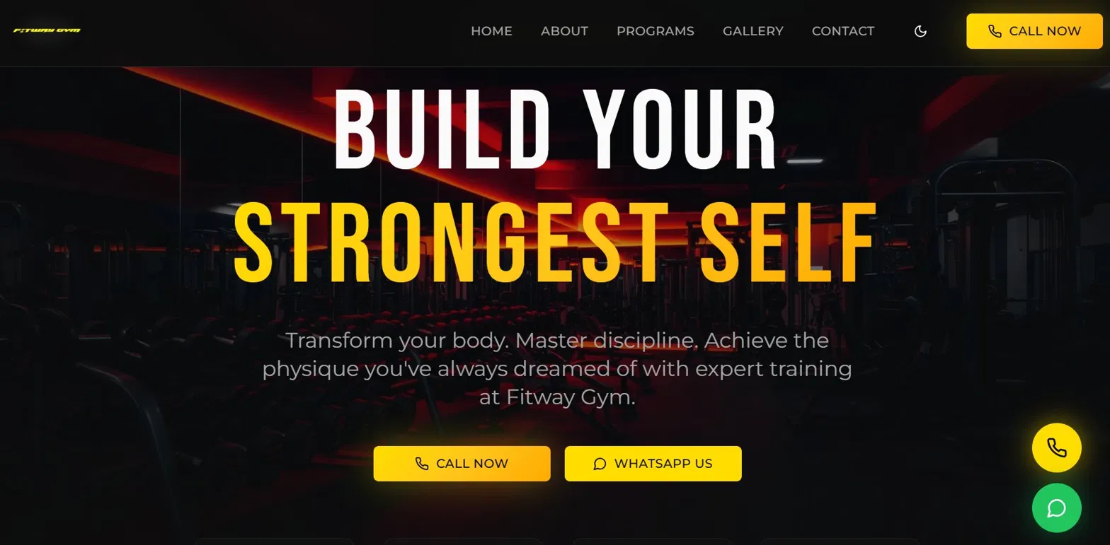 Fitway Gym Website